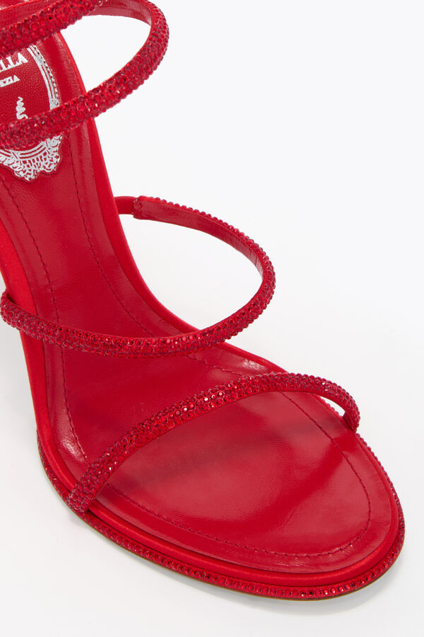 jeweled cleo rÖd sandal 105 rene caovilla