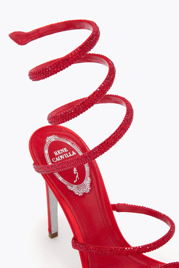 jeweled cleo rÖd sandal 105 rene caovilla