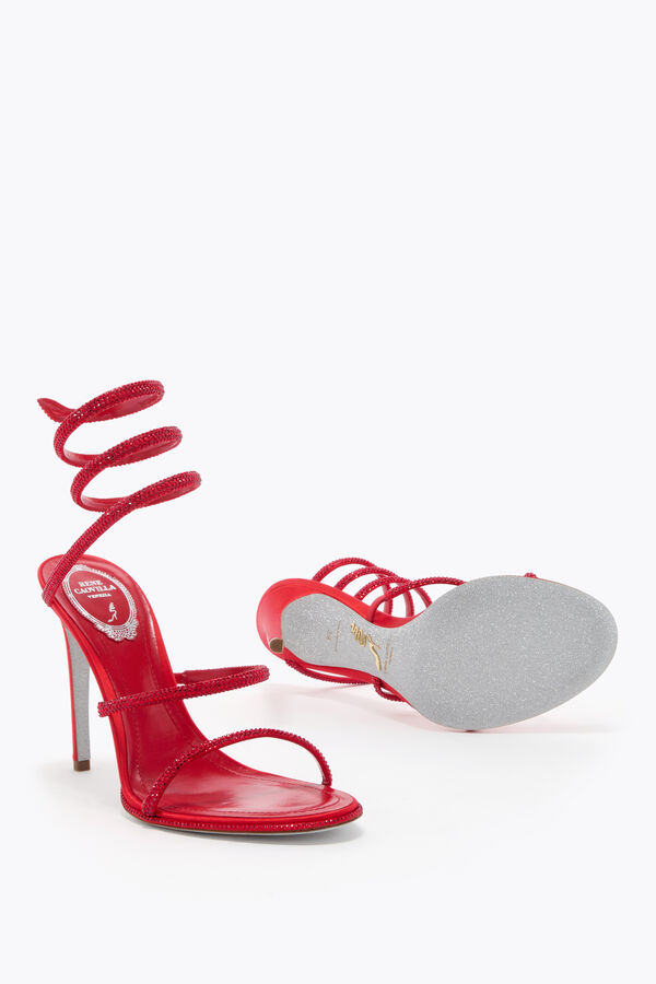 jeweled cleo rÖd sandal 105 rene caovilla