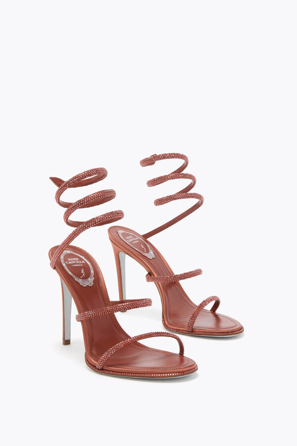 jeweled cleo mocka mousse sandal 105 rene caovilla