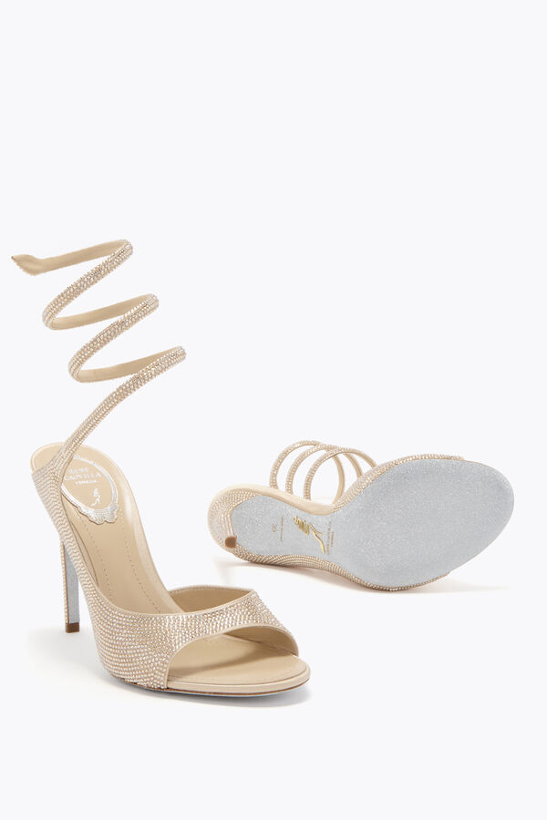 jeweled audrey guld sandal 105 rene caovilla