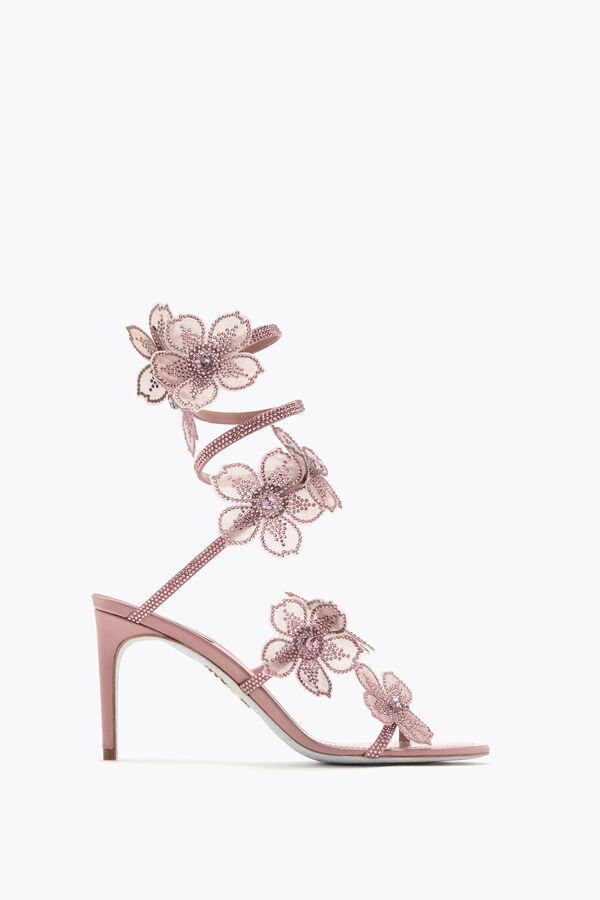 jeweled persika blomma blush pink sandal 80 rene caovilla