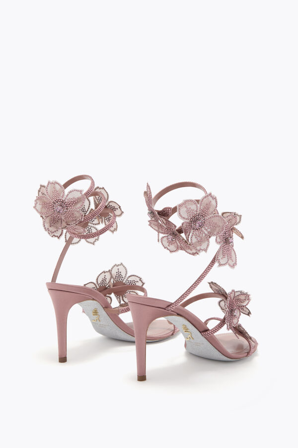 jeweled persika blomma blush pink sandal 80 rene caovilla