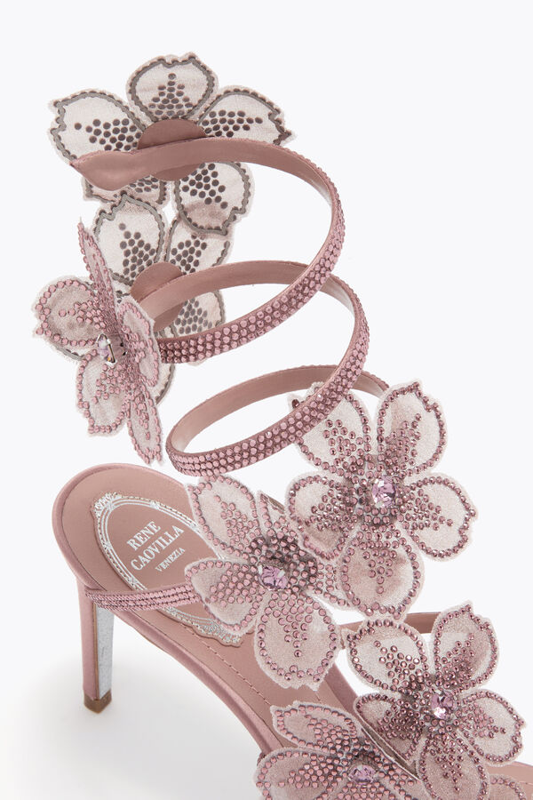 jeweled persika blomma blush pink sandal 80 rene caovilla