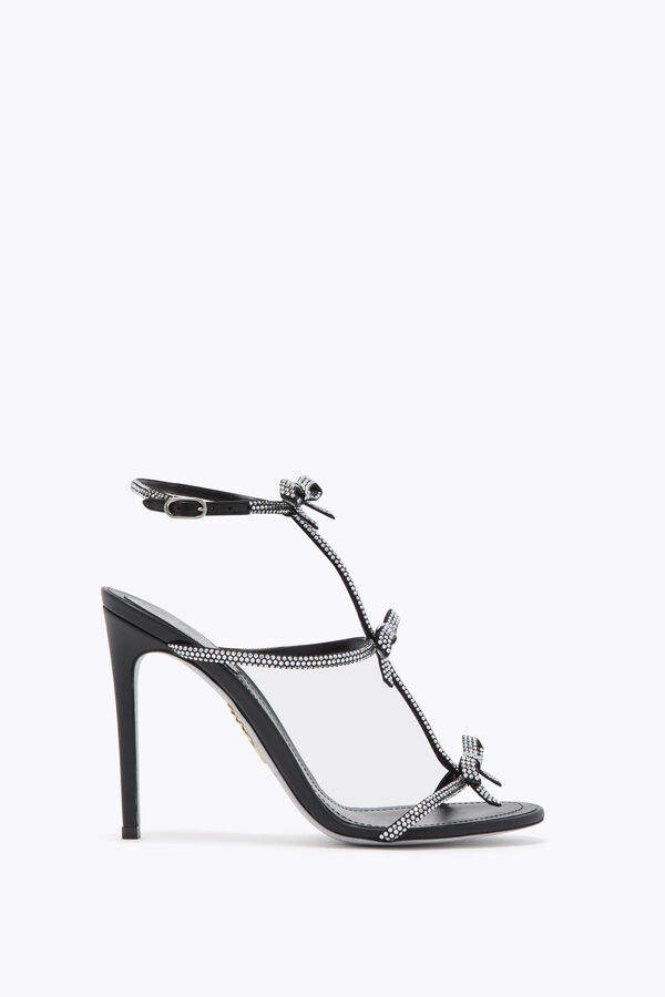 jeweled caterina svart och silver sandal 105 rene caovilla