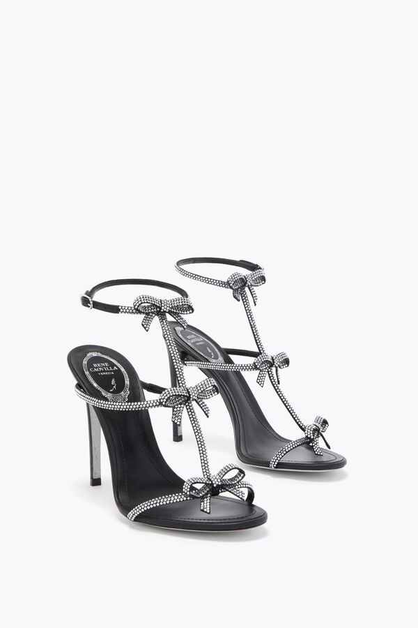 jeweled caterina svart och silver sandal 105 rene caovilla