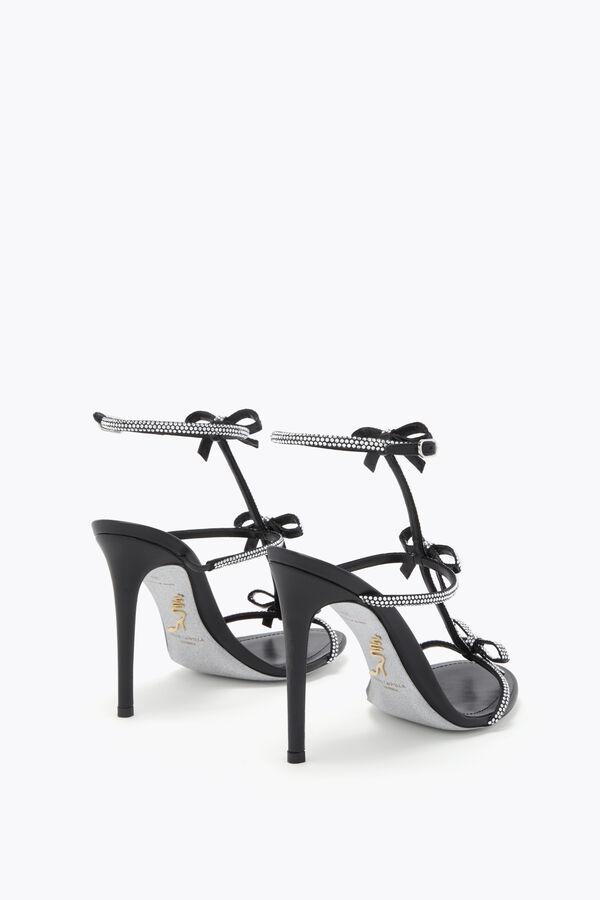 jeweled caterina svart och silver sandal 105 rene caovilla