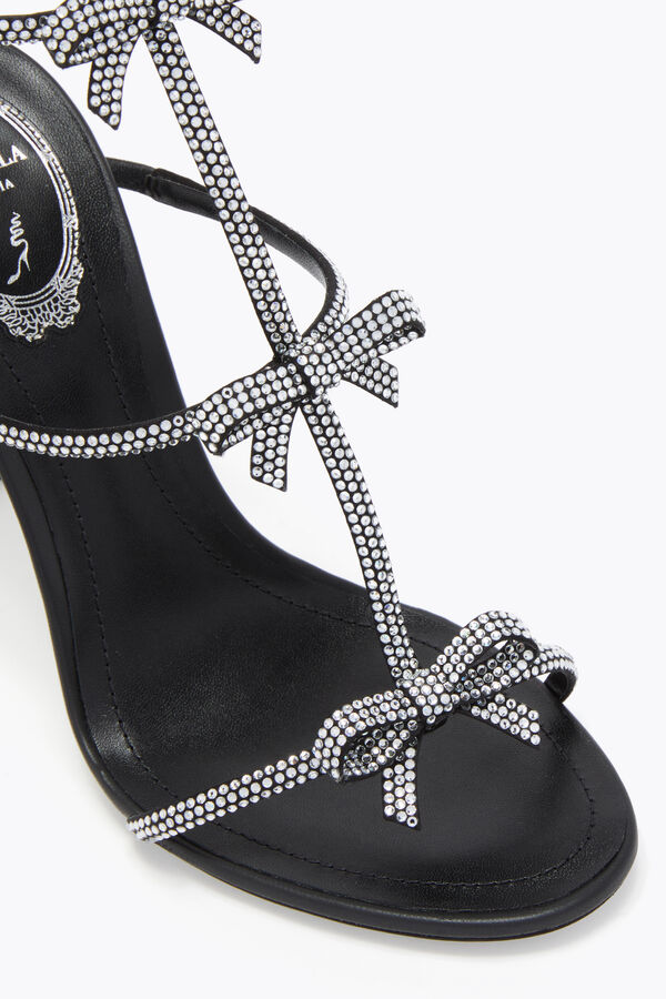 jeweled caterina svart och silver sandal 105 rene caovilla