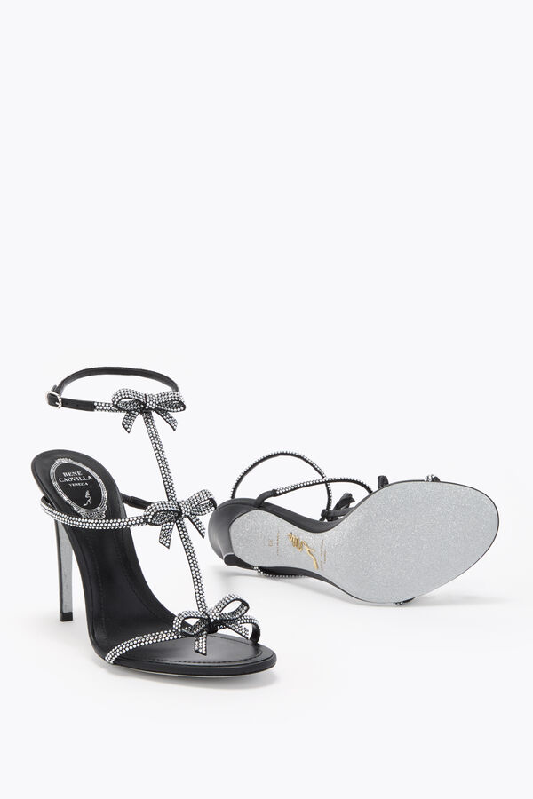 jeweled caterina svart och silver sandal 105 rene caovilla