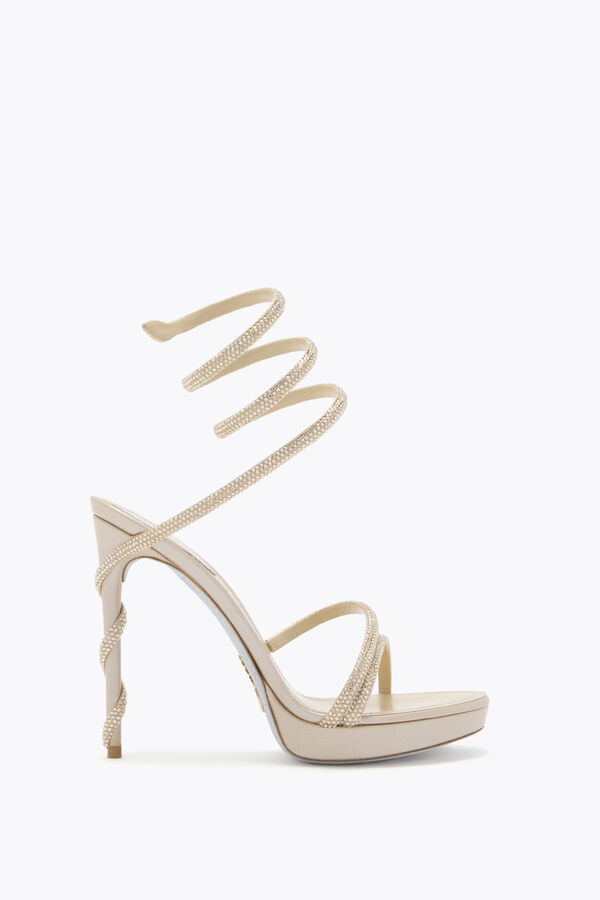 jeweled margot champagne plattformen sandalen 120 rene caovilla