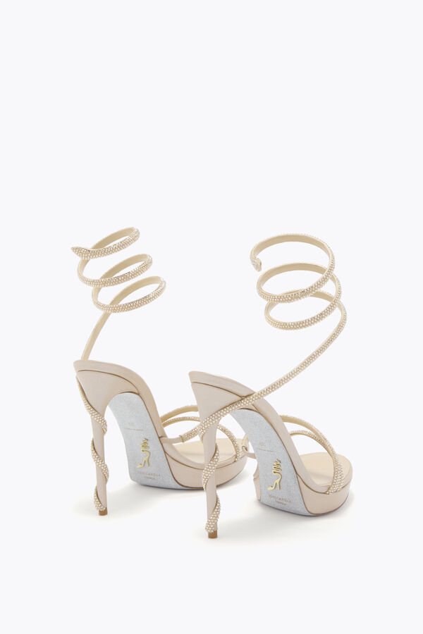 jeweled margot champagne plattformen sandalen 120 rene caovilla