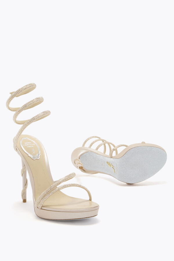 jeweled margot champagne plattformen sandalen 120 rene caovilla