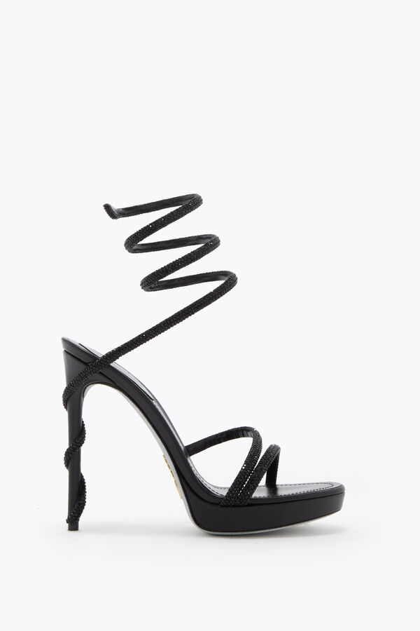 jeweled margot svart platform sandal 120 rene caovilla