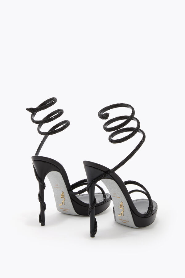 jeweled margot svart platform sandal 120 rene caovilla