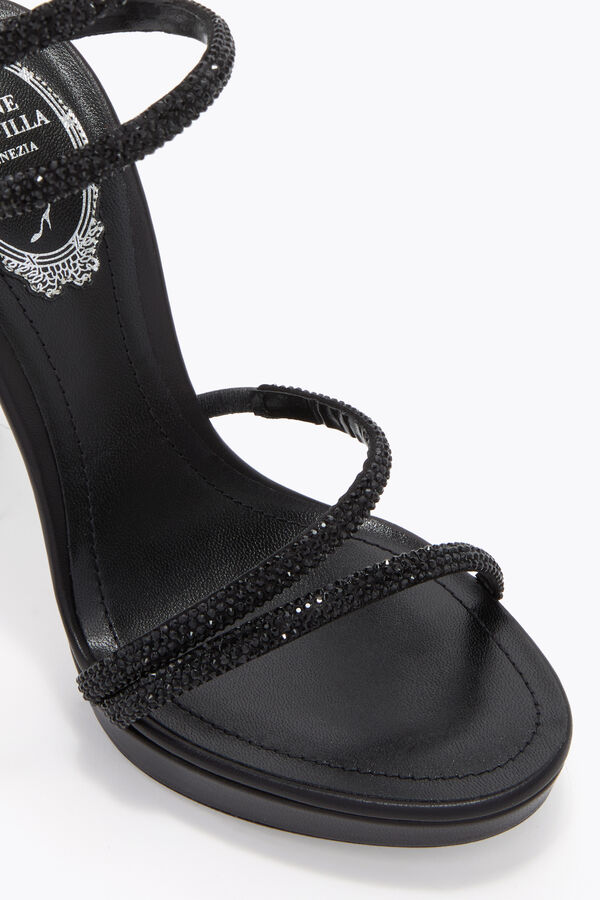 jeweled margot svart platform sandal 120 rene caovilla