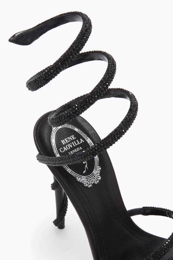 jeweled margot svart platform sandal 120 rene caovilla