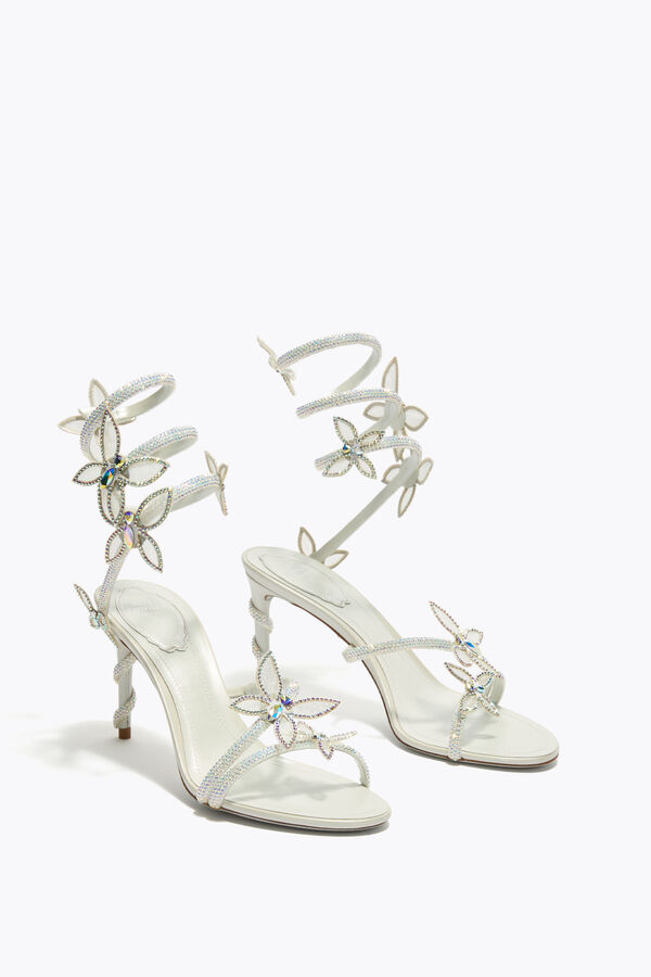 jeweled margot vit sandal med fjÄrilar 80 rene caovilla