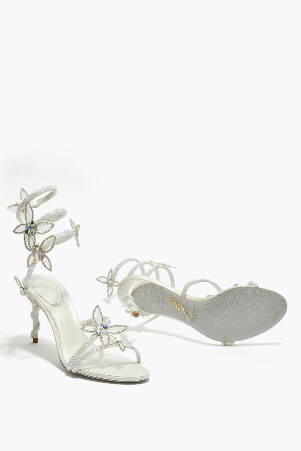 jeweled margot vit sandal med fjÄrilar 80 rene caovilla