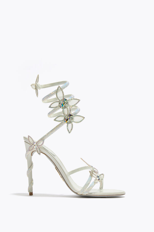 jeweled margot vit sandal med fjÄrilar 105 rene caovilla