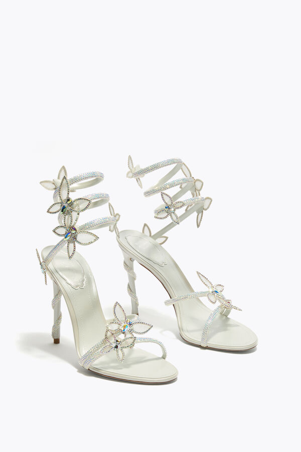 jeweled margot vit sandal med fjÄrilar 105 rene caovilla