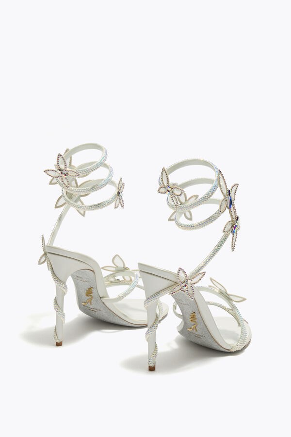 jeweled margot vit sandal med fjÄrilar 105 rene caovilla