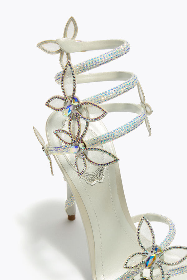 jeweled margot vit sandal med fjÄrilar 105 rene caovilla
