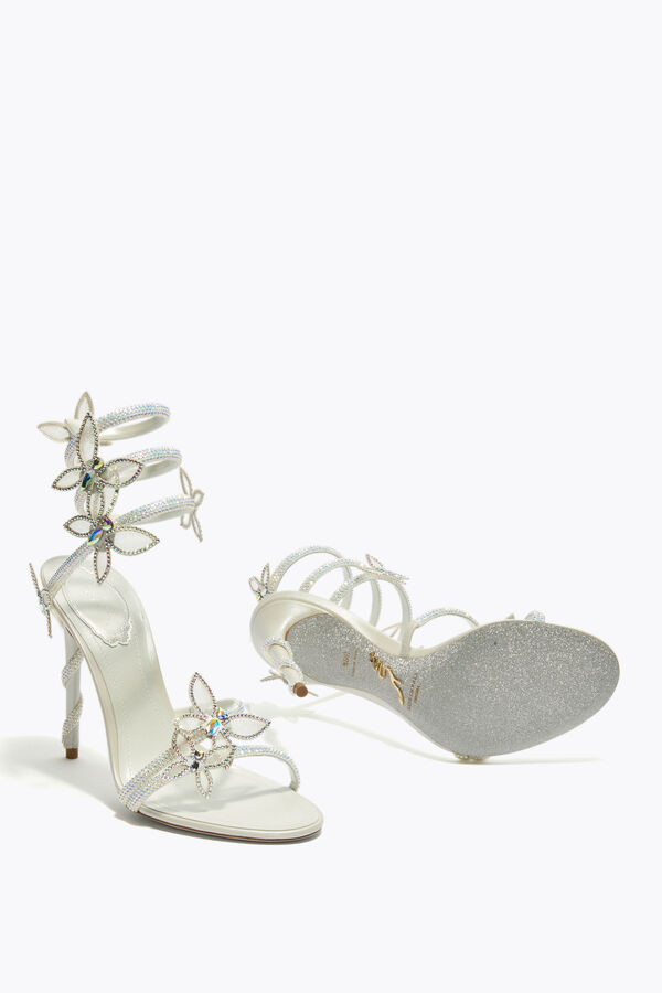 jeweled margot vit sandal med fjÄrilar 105 rene caovilla