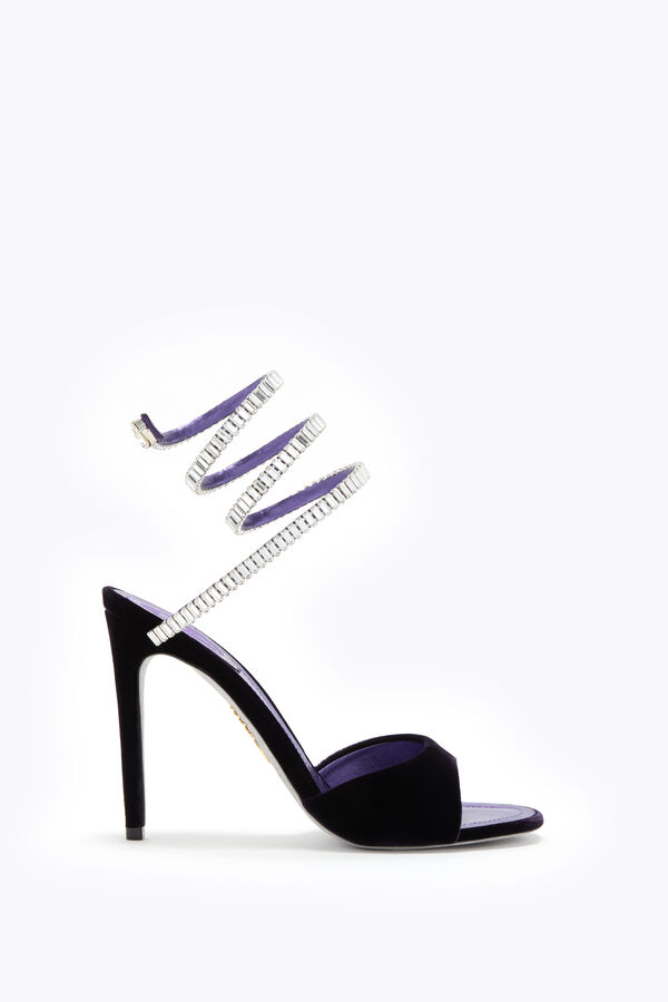 jeweled gnista sandal i lila sammet 105 rene caovilla