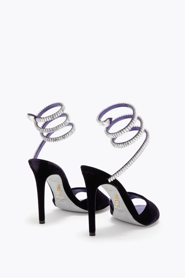 jeweled gnista sandal i lila sammet 105 rene caovilla
