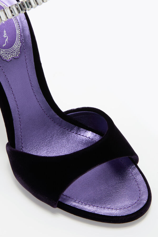 jeweled gnista sandal i lila sammet 105 rene caovilla