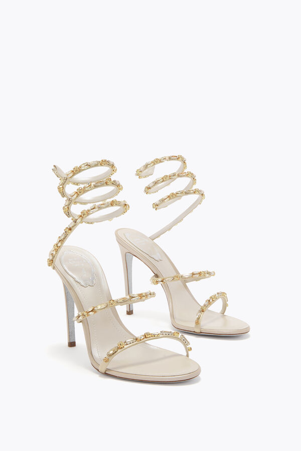 jeweled golden ivory sandal 105 rene caovilla