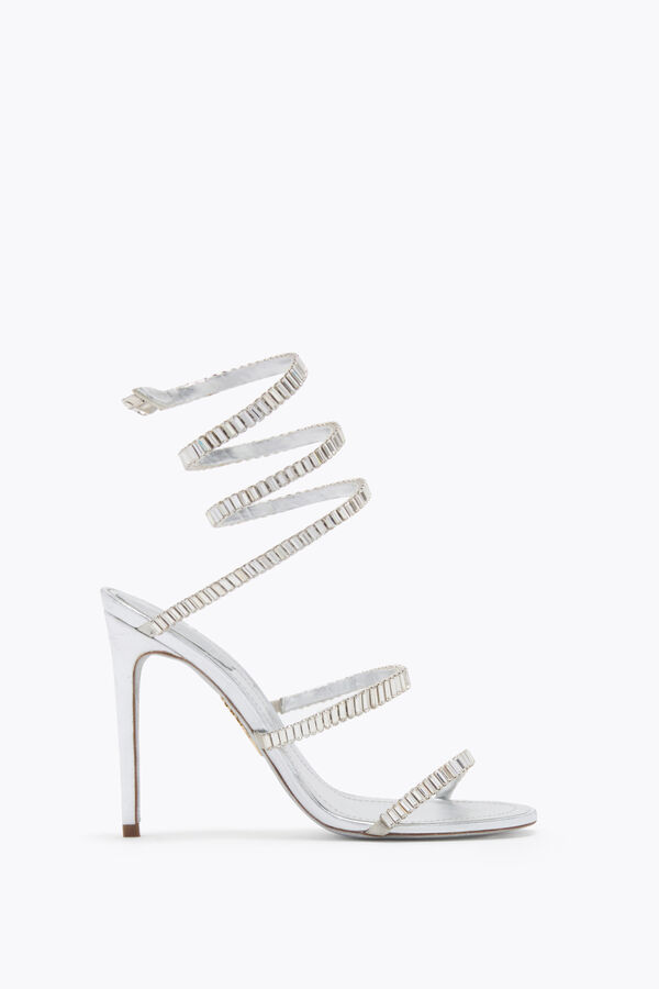 jeweled cleo gnista silver sandal 105 rene caovilla