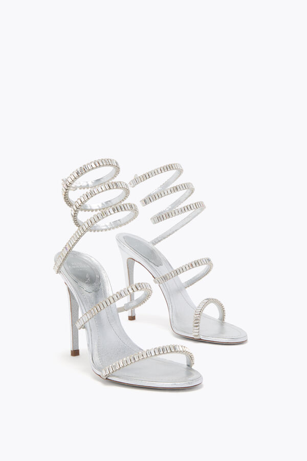jeweled cleo gnista silver sandal 105 rene caovilla