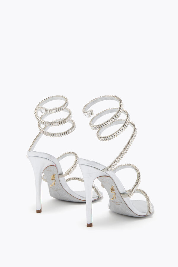 jeweled cleo gnista silver sandal 105 rene caovilla