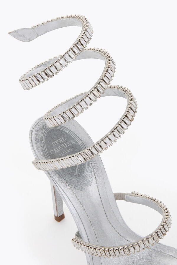 jeweled cleo gnista silver sandal 105 rene caovilla