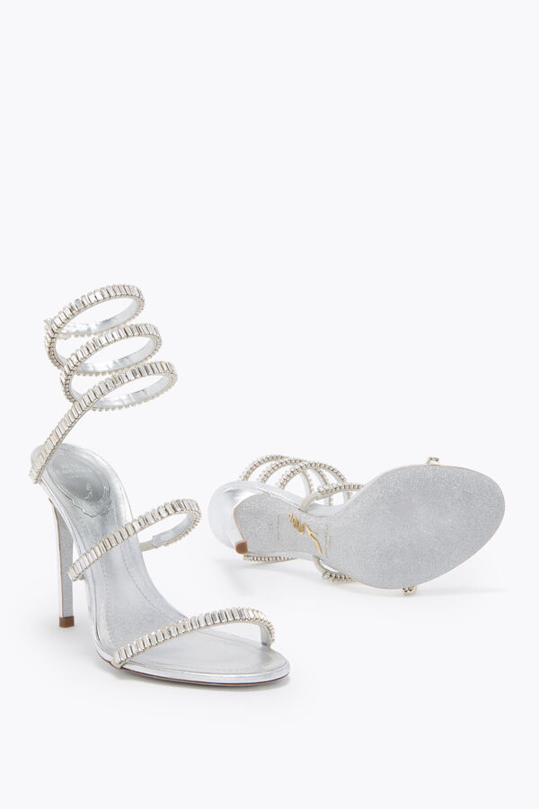 jeweled cleo gnista silver sandal 105 rene caovilla