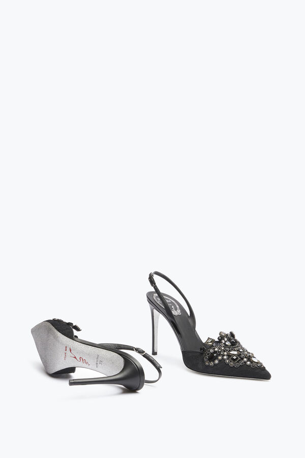 jeweled högklackade slingbacks veneziana rene caovilla