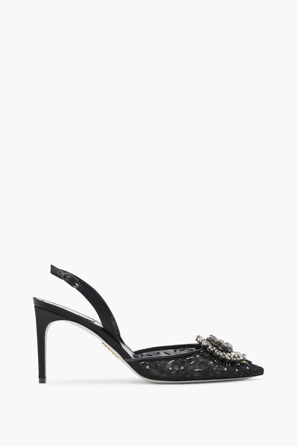 jeweled barbara svart slingback 80 rene caovilla