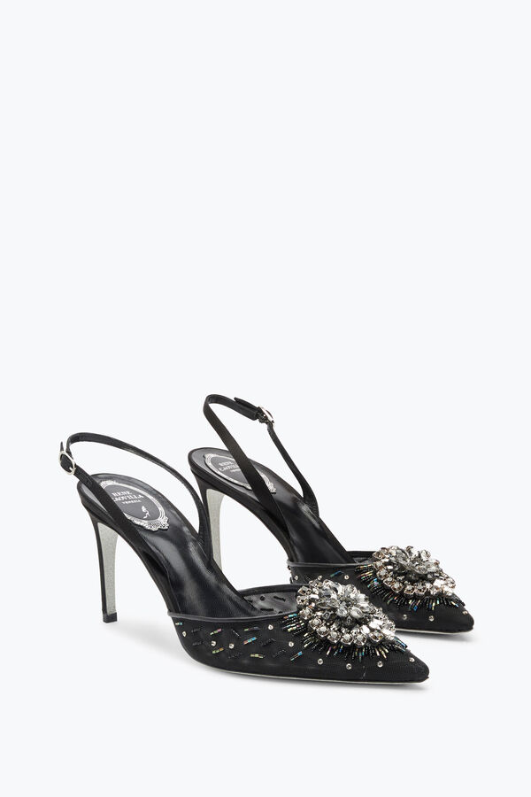jeweled barbara svart slingback 80 rene caovilla
