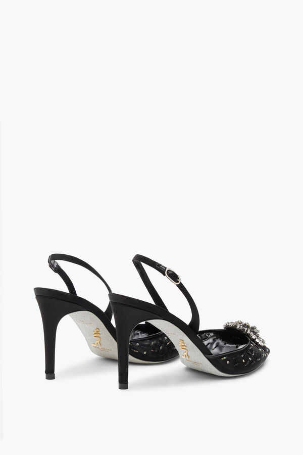 jeweled barbara svart slingback 80 rene caovilla