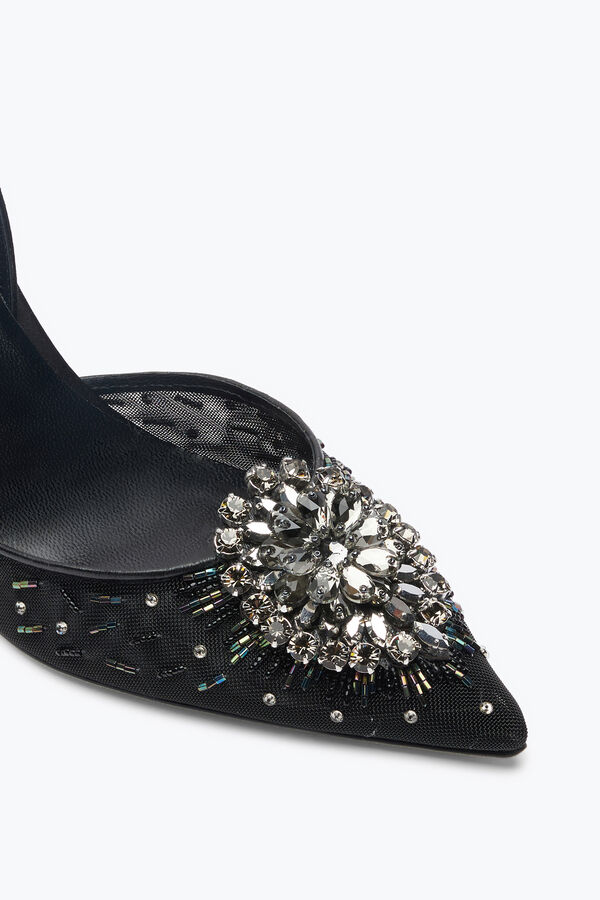 jeweled barbara svart slingback 80 rene caovilla
