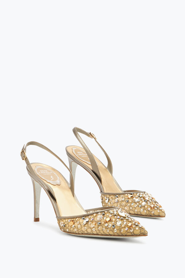 jeweled cinderella brons slingback 80 rene caovilla