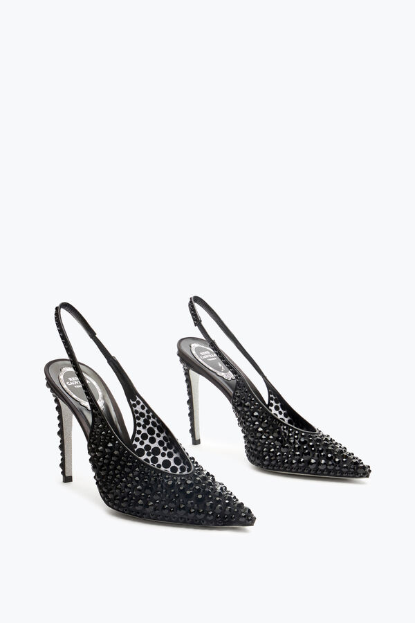 jeweled gilda svart slingback 105 rene caovilla