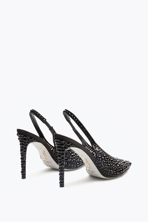 jeweled gilda svart slingback 105 rene caovilla