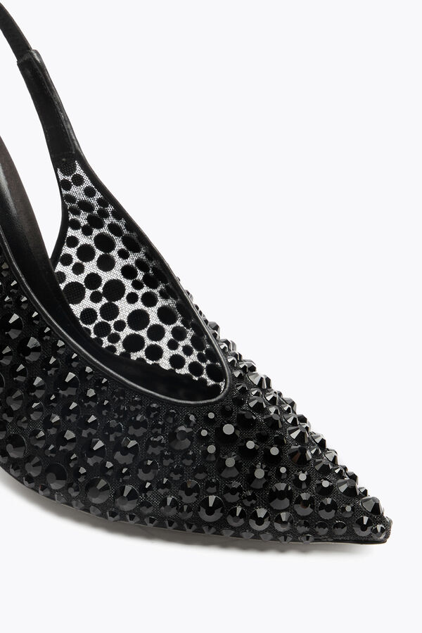 jeweled gilda svart slingback 105 rene caovilla