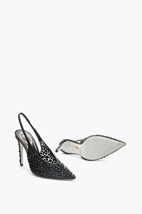 jeweled gilda svart slingback 105 rene caovilla