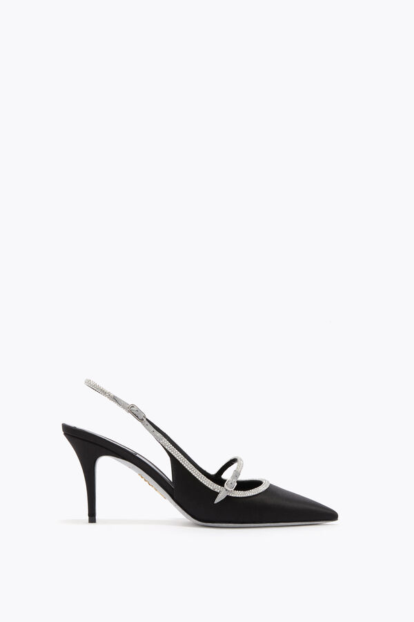 juvel lily svart och silver slingback 80 rene caovilla