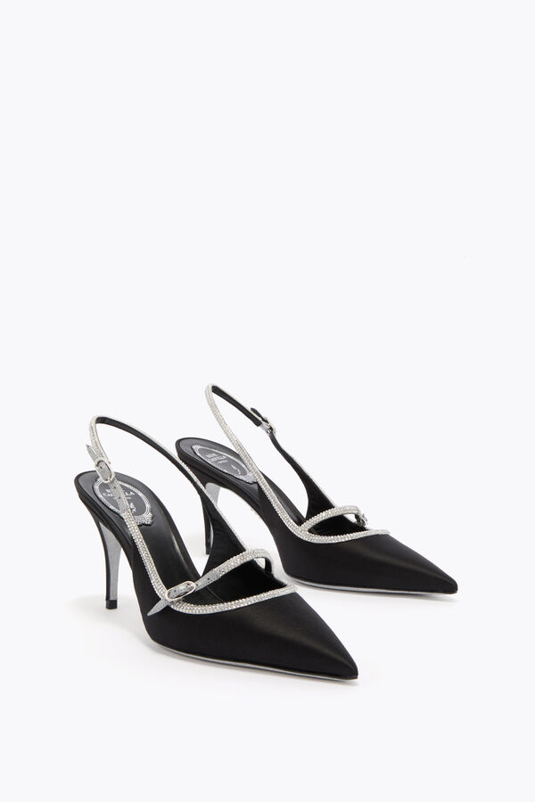 juvel lily svart och silver slingback 80 rene caovilla