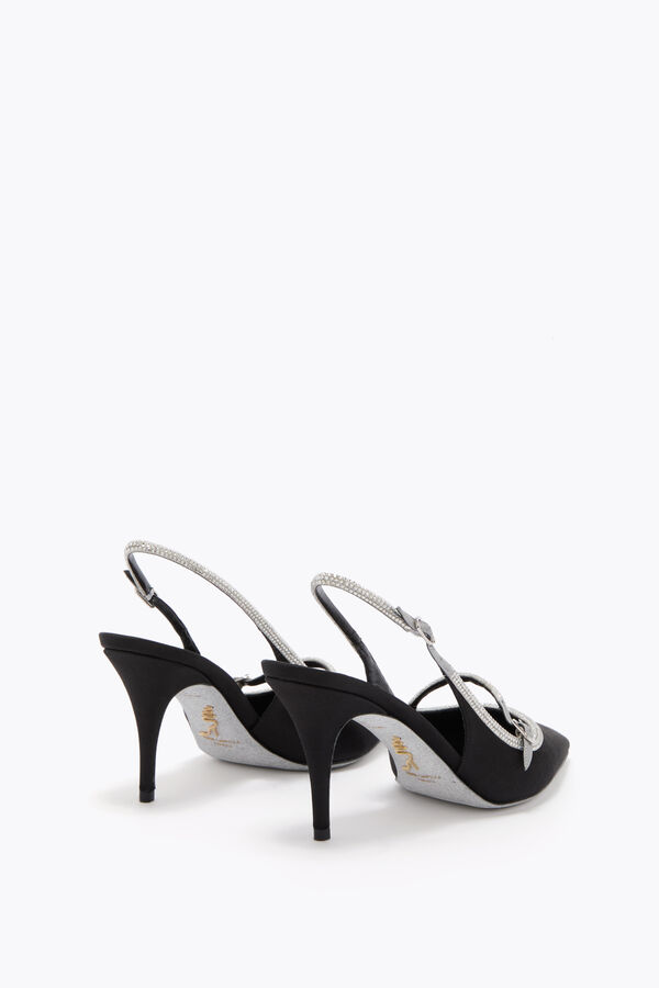 juvel lily svart och silver slingback 80 rene caovilla