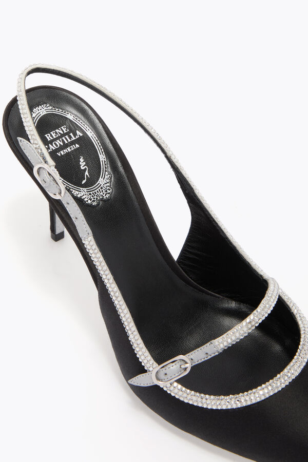 juvel lily svart och silver slingback 80 rene caovilla